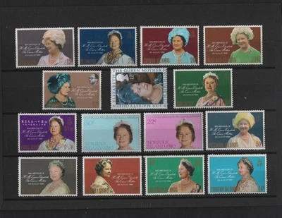 1980 QUEEN MOTHER'S 80th BIRTHDAY - LOVELY SELECTION OF 15 STAMPS ON CARD *MNH* - Image 1 of 2