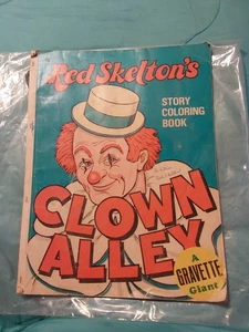 Vintage Used 1975 Red Skelton Clown Alley Story HUGE Coloring Book 22" X 17" - Picture 1 of 11