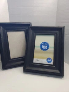 Two Mainstay Curved Bynn 4"×6" Black Picture Frames - Picture 1 of 2