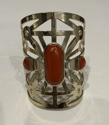 Brazalete/jaspe semiprecioso tono dorado de 3,5 pulgadas del mercado negro de la Casa Blanca Foto 1 de 4