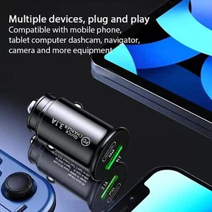Car Charger Cigarette Socket 2 USB Port Fast Charging 5V Lighter Adapter ^new - Zdjęcie 1 z 14