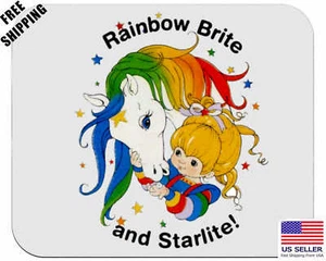 Rainbow Brite and Starlite!, Classic 80's,Birthday,Gift, Mouse Pad, Non-Slip,USA - Picture 1 of 1
