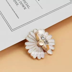 LiliDreamStore 360 Rotating Cell Phone Finger Ring Stand Holder - Crystal Daisy - Picture 1 of 12
