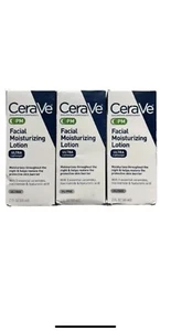 Cerave PM 3 fl. oz. Facial Moisturizing Lotion Lot of 3 - Picture 1 of 6