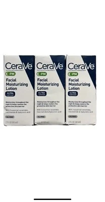 Cerave PM 2 fl. 盎司 面部保湿乳液 3 件装 — 第 1/4 张图片