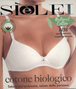 SÌèLEI Reggiseno Coppe Graduate Senza Ferretto Realizzato Cotone Bio 1456 - Imagen 1 de 55