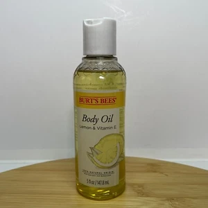 Burts Bees Body Oil 5 oz Lemon Vitamin E 100% Natural Paraben Phthalates Free - Picture 1 of 4