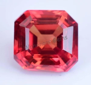 Zafiro rojo naranja natural 9,25 quilates piedra preciosa suelta impecable certificada - Imagen 1 de 6