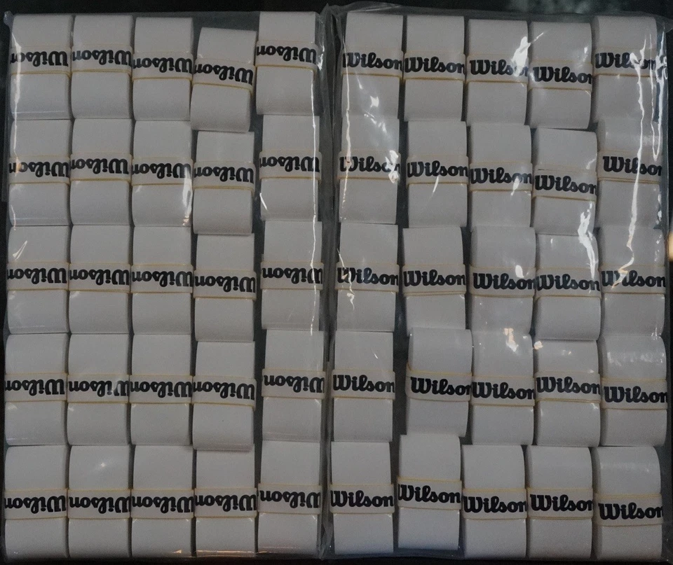 NEW Wilson Pro Overgrip - 50 Pack Tennis Grip Tape Roger Federer RF WHITE