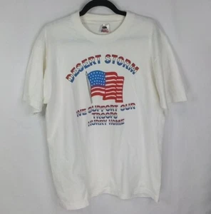 Vintage Desert Storm Support The Troops Single Stitch Tee Shirt Xl - Picture 1 of 12