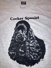Vintage : NOS Cocker Spaniel. Grand T-shirt cendré point unique.  Fabriqué aux États-Unis.