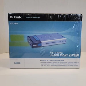D-Link DP-300U Fast Ethernet Print Server W/ Power Cord New Open Box - Picture 1 of 8