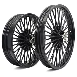 Fat Spoke Chopper Wheels Rims 21x2.15 18x3.5 for Harley Street Bob Low Rider FXD - Picture 1 of 7