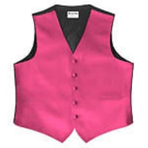 Luxury Satin Tuxedo Vest and Tie Sets - Picture 1 of 20
