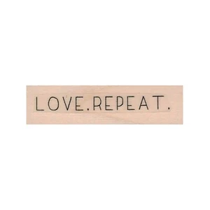 Mounted Rubber Stamp, Love. Repeat., Love, In Love, Be Loved, Couple, Peace - Picture 1 of 1