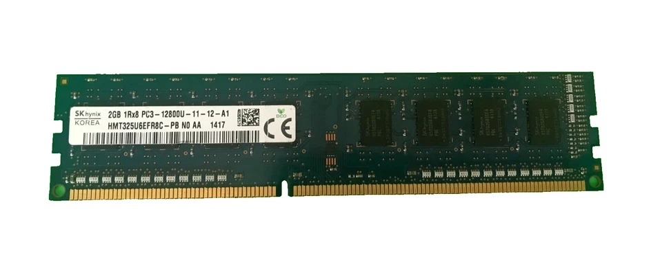 RAM de escritorio SKhynix 2 GB 1600 MHz PC3 12800U-11-12-A1 HMT325U6EFR8C-PB Foto 1 de 1