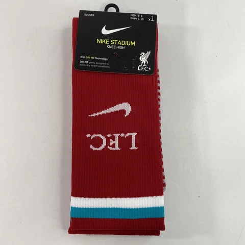 NIKE LIVERPOOL LFC SOCKS SZ 6-8 RED $18 RETAIL STADIUM KNEE HIGH PREMIER LEAGUE Cover