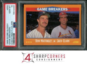 1988 SCORE GLOSSY #650 DON MATTINGLY YANKEES PSA 10 B3704579-406