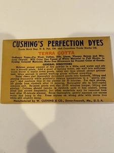Vintage Cushing’s Perfection Dyes Terra Cotta - Picture 1 of 2