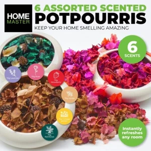 6PK Pot Pourri Home Master Lasting Fragrances Refreshing Aroma Assorted 70g - Picture 1 of 4