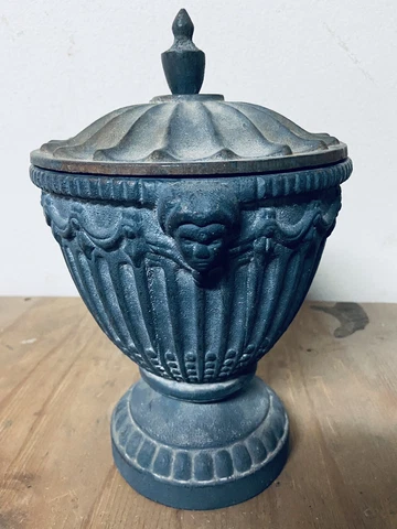 Antique English Lead Garden Urn Cover