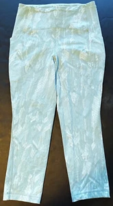 Lululemon High Rise Leggings 8 Mint Green 3 Pockets Yoga Pants Active Abstract - Picture 1 of 8