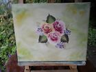 Oil painted on canvas flowers  picture without frame