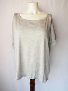 Eileen Fisher Silk Cotton Jersey Lightweight Knit Shirt Relaxed Gray Heather XL - Picture 1 of 6