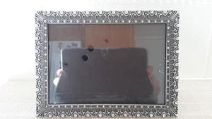 Metal Ornate 8x6" Picture Frame Rhinestones 6.5x5" Inside Pre-owned - Picture 1 of 11