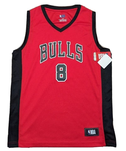 Chicago Bulls Jersey Mens Large L Red Zach LaVine #8 New NBA Basketball Seattle Cover