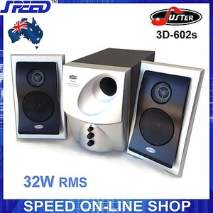 Juster 3D-602 Multimedia 2.1 Speakers for Desktop PC, iPhone - (AU 240V Powered) - Picture 1 of 6