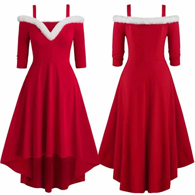 Damen Weihnachtskleid Xams Skaterkleid Swingkleid Partykleid Midikleid Festkleid - Bild 1 von 4