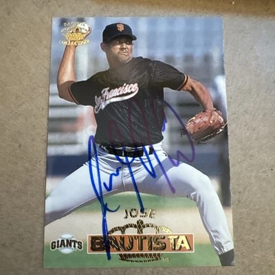 1996 Pacific Crown Collection #204 Jose Bautista AUTOGRAPHED Card SF GIANTS - Image 1 of 2