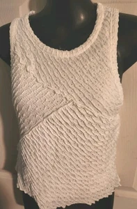 Top da donna di Designer Atelier by Kirious canotta foderata bianca sexy motivo elasticizzato - Foto 1 di 6