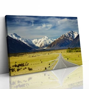 Südliche Alpen Ebenen Neuseeland Leinwand gerahmter Druck Bild Wandbild - Bild 1 von 29
