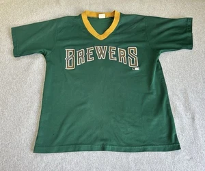 Vintage Milwaukee Brewers Batting Practice Jersey # 7 Rare Green, SZ Large - Picture 1 of 17