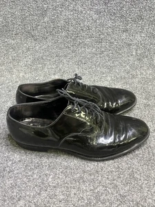 BROOKS BROTHERS English Patent Leather Formal Tux Plain Toe Black Shoes 10.5 D - Picture 1 of 8