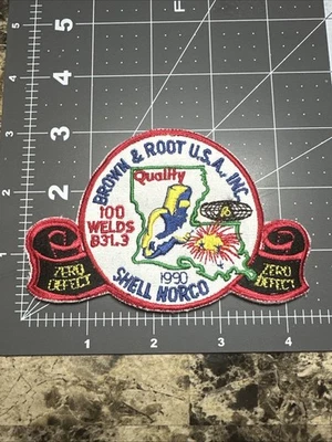 Hierro de soldadura Brown & Root USA Inc en carcasa de parche bordado 1990 Foto 1 de 2