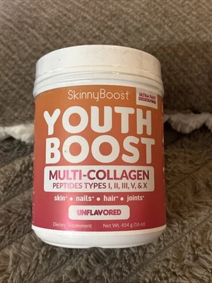 Skinny Boost Youth Boost Multi Colágeno Péptidos Polvo Suplemento 16 OZ - 26/07 Foto 1 de 4