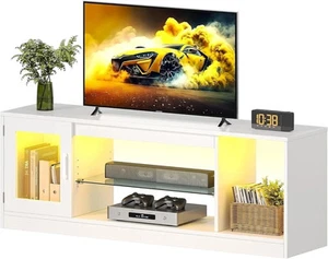TV Stand Cabinet Entertainment Units for 65 inch TV w/Shelves for Living Room - Picture 1 of 19