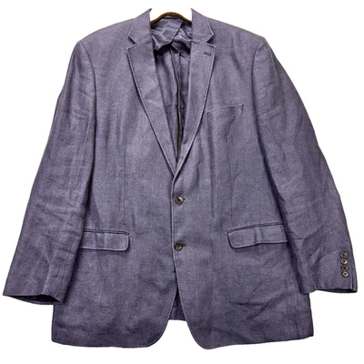 Blazer Lauren Ralph Lauren Para Hombres 46XL Lino Dos Botones Muesca Solapa Abrigo Deportivo Foto 1 de 4