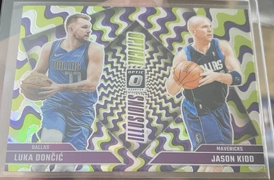 Luka Doncic/Jason Kidd 2024-25 Donruss Optic Optical Illusions Holo #1 Mavericks Foto 1 de 2