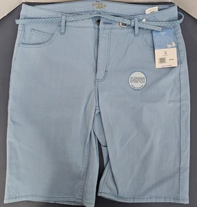 NWT Riders By Lee Bermuda Denim Jean Shorts Light Blue Slender sz 18 New - Bild 1 von 9