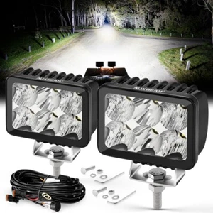 AUXBEAM 2x 3"INCH 180W LED Work Lights Spot Flood Combo Driving Offrod Fog Pods - Foto 1 di 8
