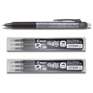 1 Pilot Frixion Clicker 0.5 schwarz + 6 Ersatzminen 0.5 schwarz - Bild 1 von 1