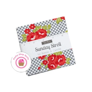 Moda SUNDAY STROLL Bonnie & Camille CHARM PACK 42- 5" squares Quilting Fabric - Picture 1 of 8