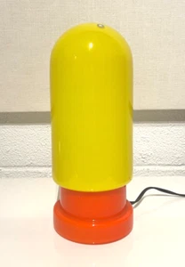 SPACE AGE Two-Tone Cased Art Glass 12 inch Table Lamp, MCM Sweden Vintage NEW - Picture 1 of 10