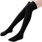 Adult Women Knitting Solid Color Knee-High Socks Cotton Fashion Long Stockings