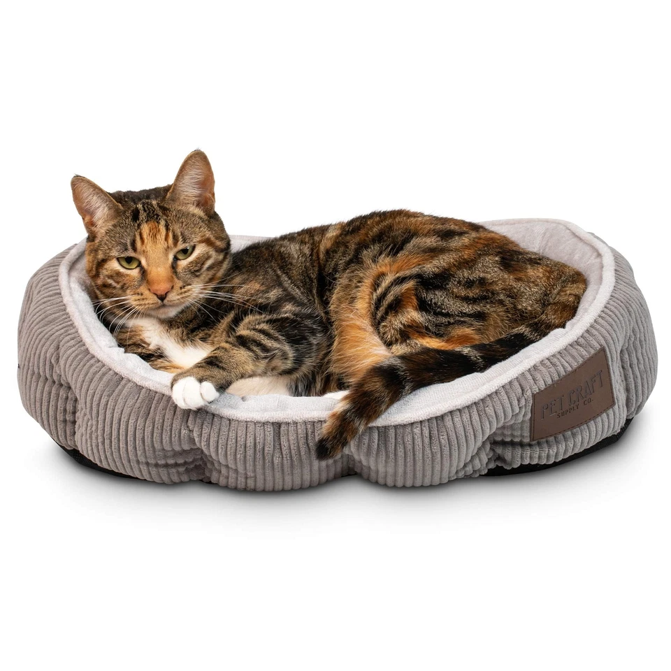 Pet Craft Supply Simple Sleeper Cat Bed Ultra Soft With Catnip Pouch Size19x14x5