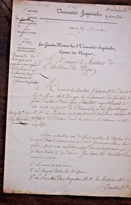 1810 Autogrammbrief von FONTANES Großmeister der Universität von Frankreich - Bild 1 von 4